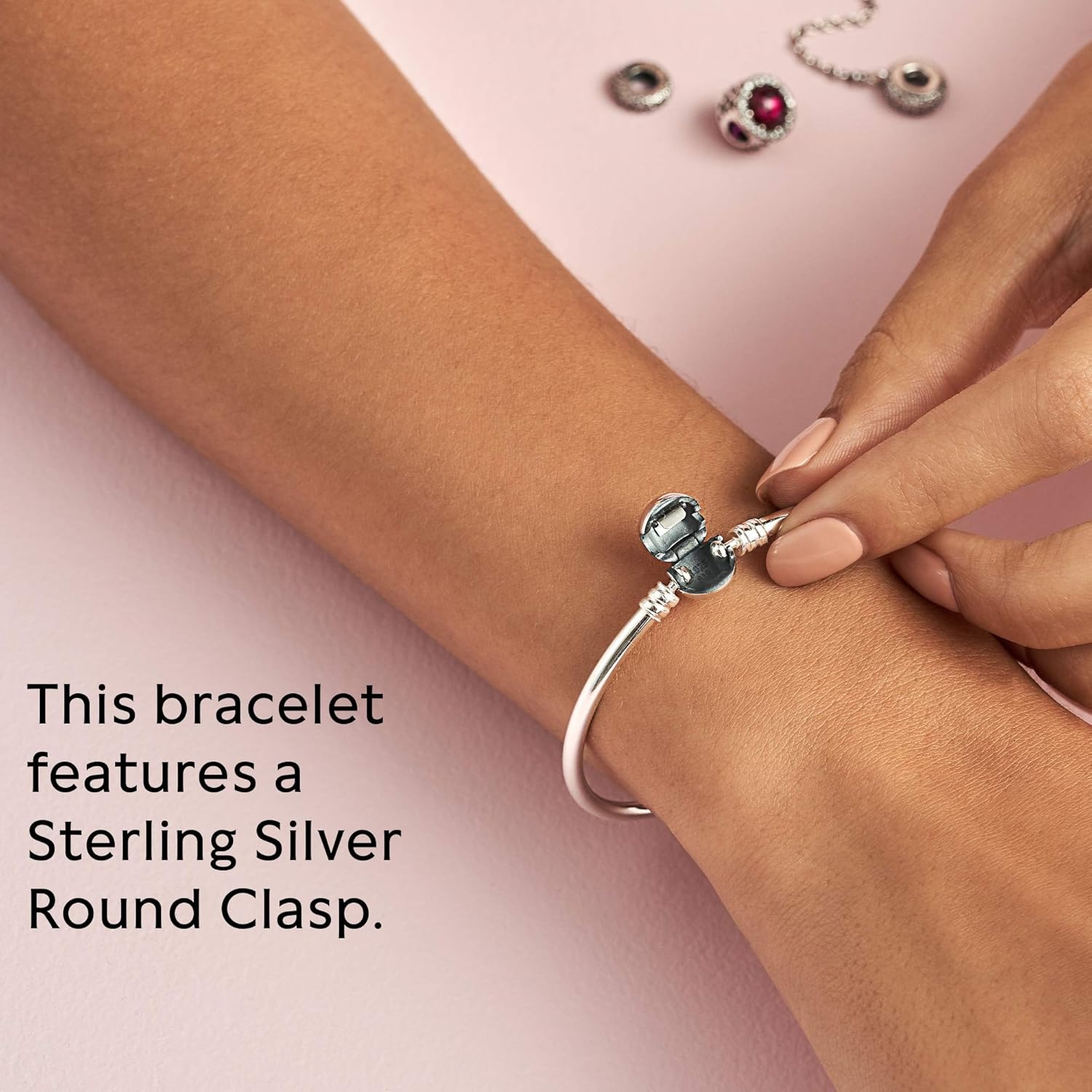 image:imagePANDORA Moments Ball Clasp Bangle Bracelet Bracelet for Women With Gift Box