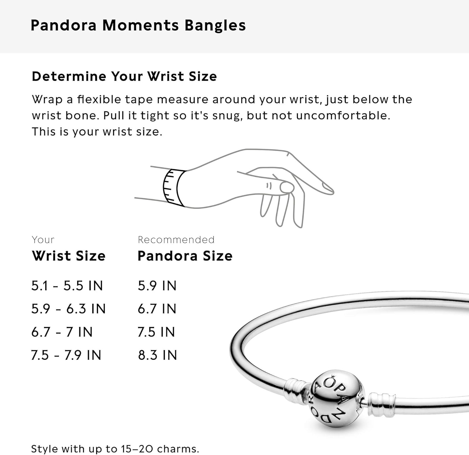 image:imagePANDORA Moments Ball Clasp Bangle Bracelet Bracelet for Women With Gift BoxSterling Silver