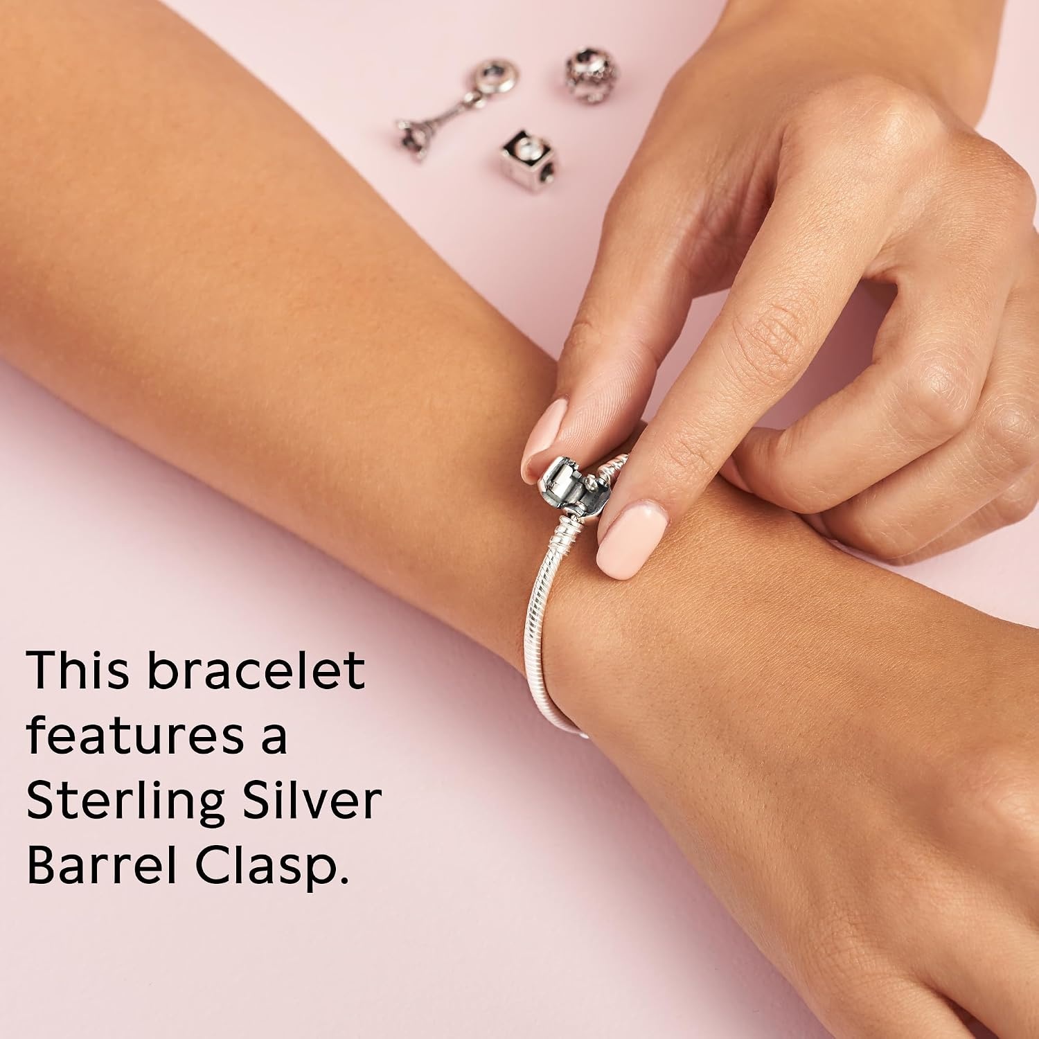 image:imagePANDORA Moments Barrel Clasp Snake Chain Bracelet Bracelet for Women With Gift BoxGold