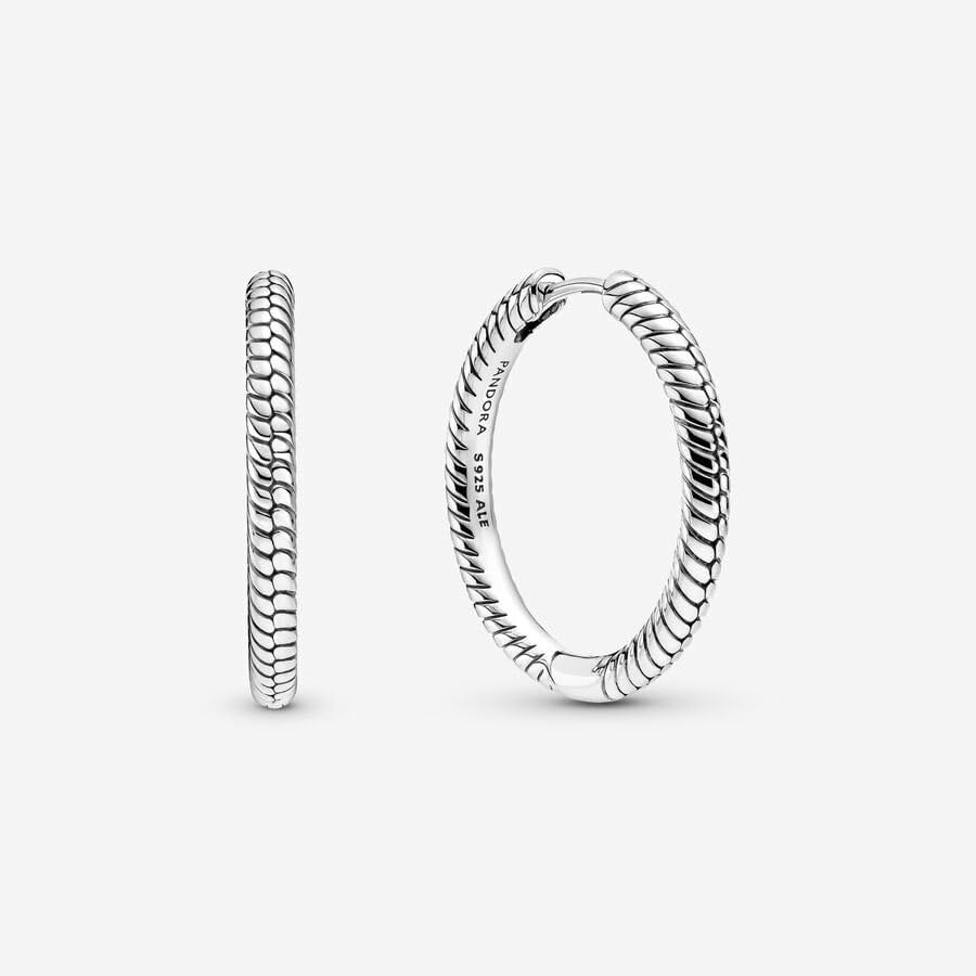 image:imagePANDORA Moments Charm Hoop Earrings Great Gift for Women Stunning Womens Earrings Sterling Silver With Gift Box