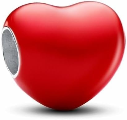 image:imagePANDORA Moments ColorChanging Hidden Message Heart Charm Sterling Silver Charm with Red Enamel Jewelry for Women Includes Gift Box