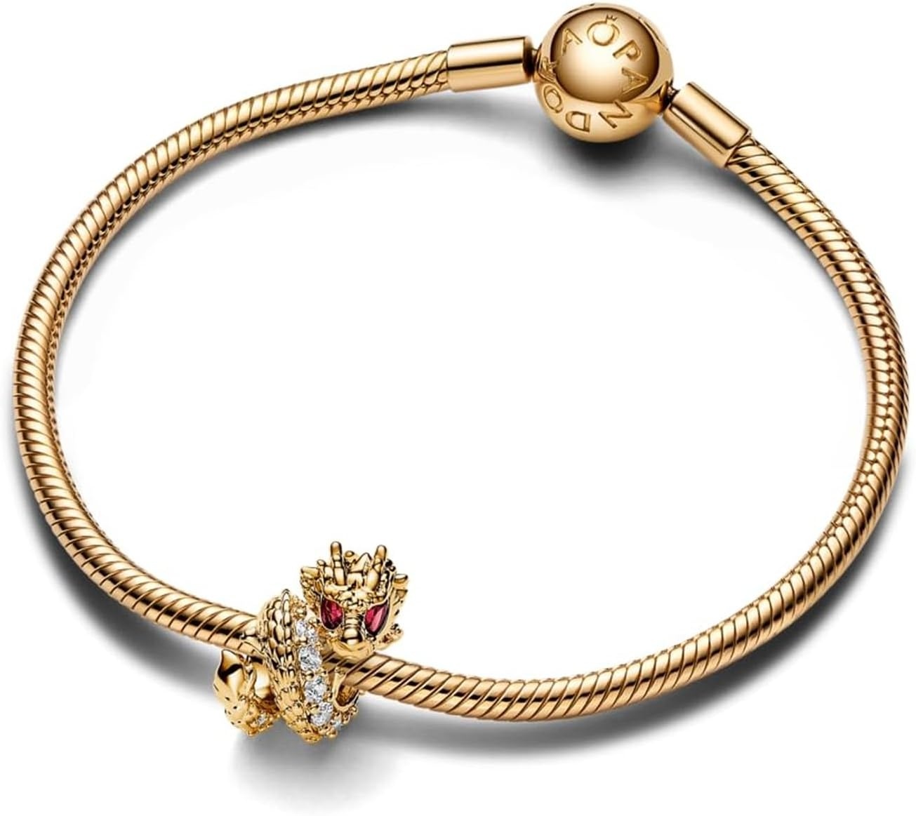 image:imagePANDORA Moments Dragon Charm 14K GoldPlated Charm Jewelry for Women Includes Gift Box
