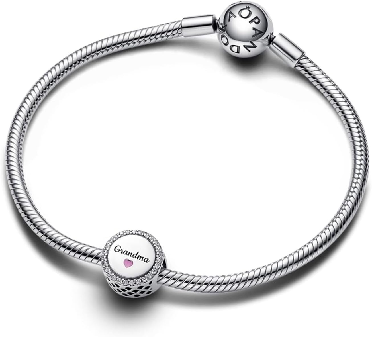 image:imagePANDORA Moments Engravable Grandma Charm Gold Plated Charm with Cubic Zirconia Jewelry for Women Includes Gift Box