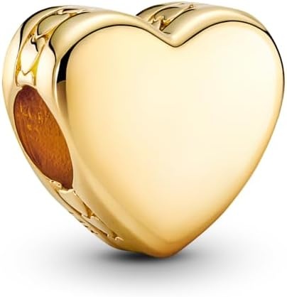 image:imagePANDORA Moments Engravable Heart Charm Jewelry for Women Includes Gift Box14k goldplated unique metal blend