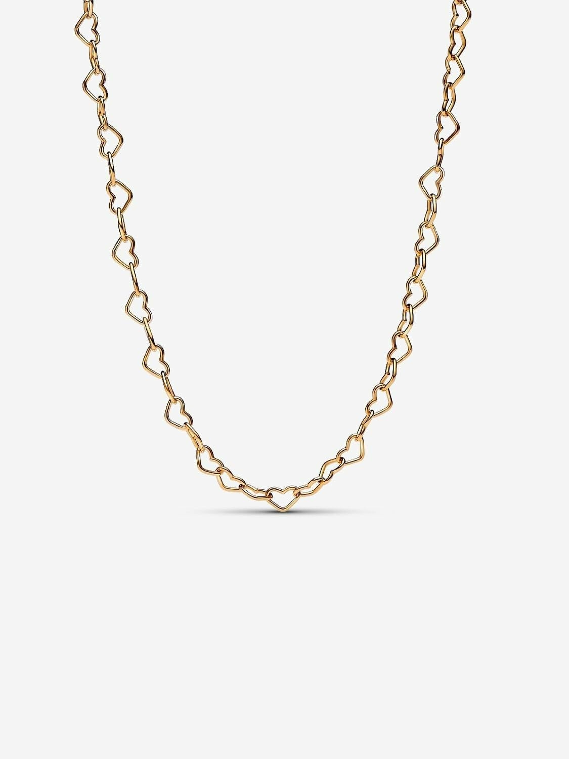 image:imagePANDORA Moments Linked Hearts Collier Necklace Gift for Women Includes Gift Box Size 177Gold