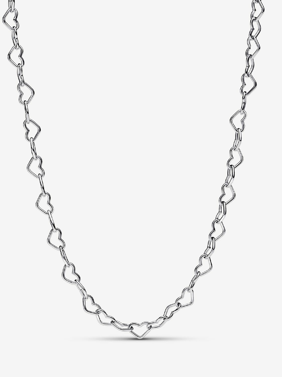 image:imagePANDORA Moments Linked Hearts Collier Necklace Gift for Women Includes Gift Box Size 177Sterling silver