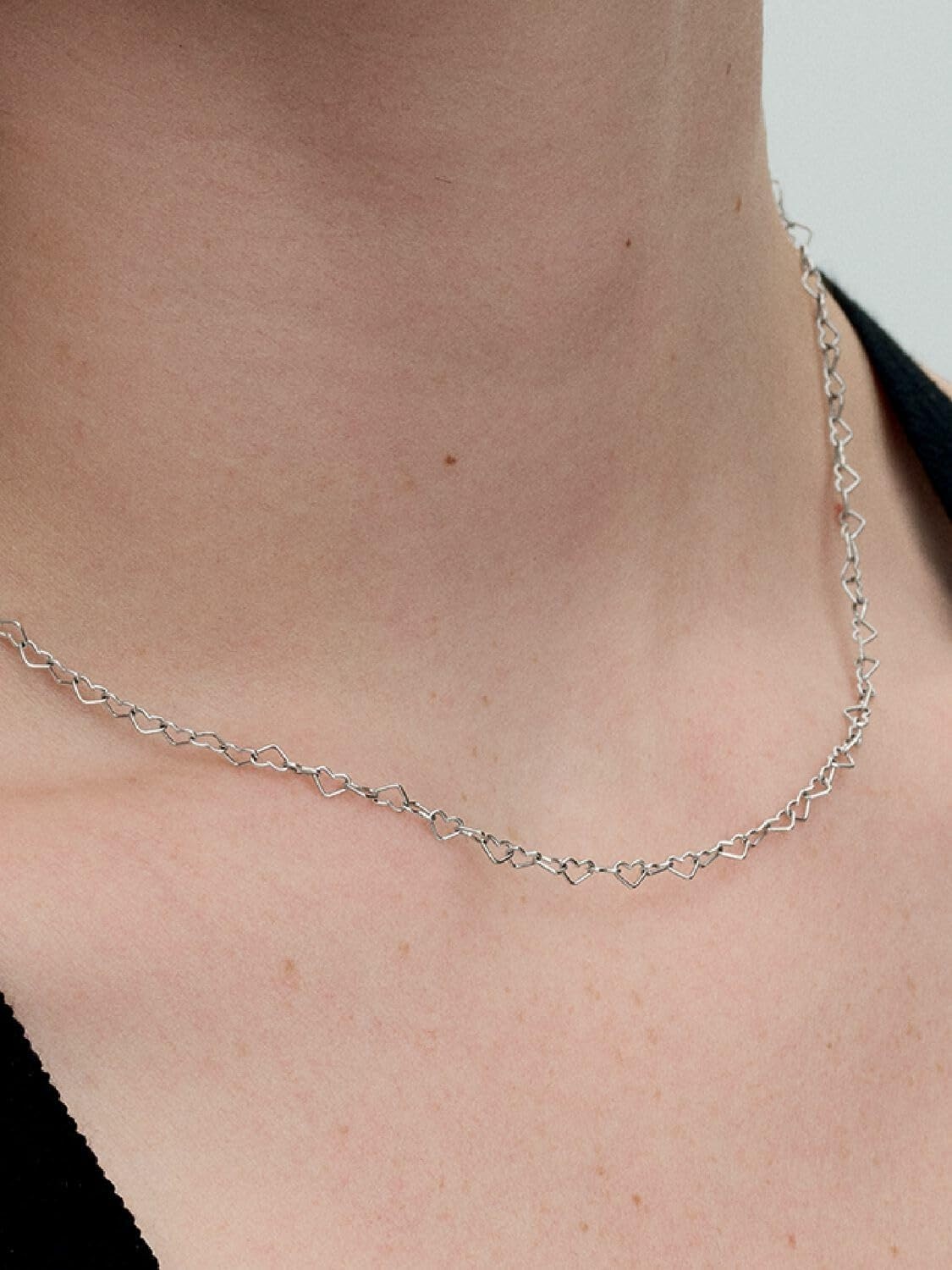 image:imagePANDORA Moments Linked Hearts Collier Necklace Gift for Women Includes Gift Box Size 177Sterling silver