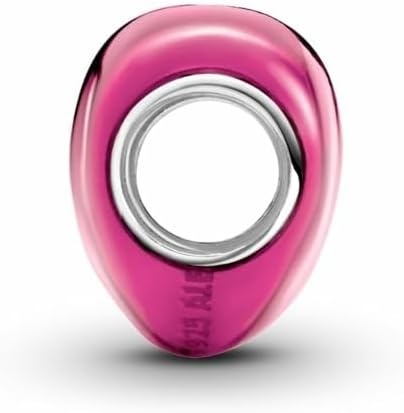 image:imagePANDORA Moments Metallic Pink Heart Charm Sterling Silver with Enamel Jewelry for Women Includes Gift Box