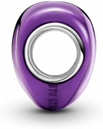 image:imagePANDORA Moments Metallic Purple Heart Charm Sterling Silver Charm with Enamel Jewelry for Women Includes Gift Box