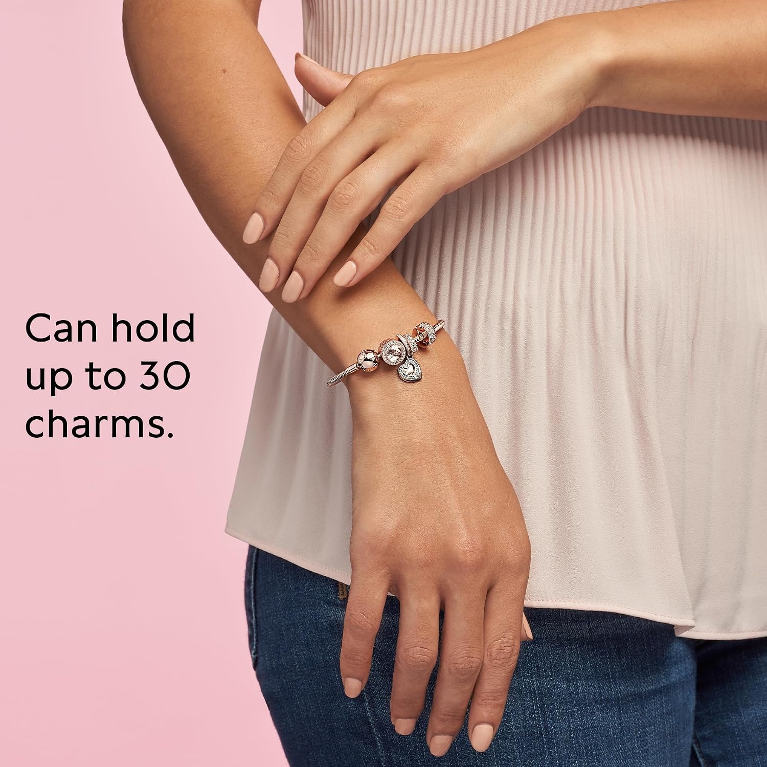 image:imagePANDORA Moments Snake Chain Bracelet HandFinished Charm Bracelet Jewelry for Her with Gift Box Compatible Moments Charms Sterling Silver67 Inches