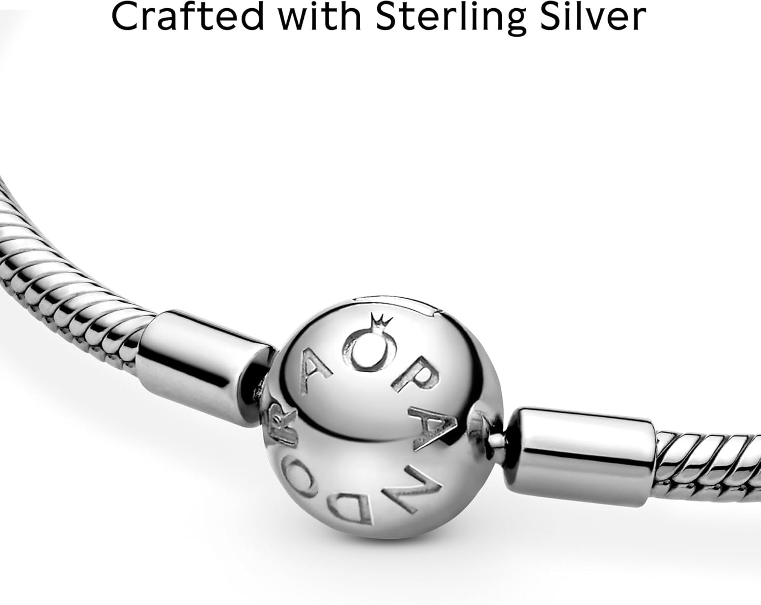 image:imagePANDORA Moments Snake Chain Bracelet HandFinished Charm Bracelet Jewelry for Her with Gift Box Compatible Moments Charms Sterling Silver71 Inches