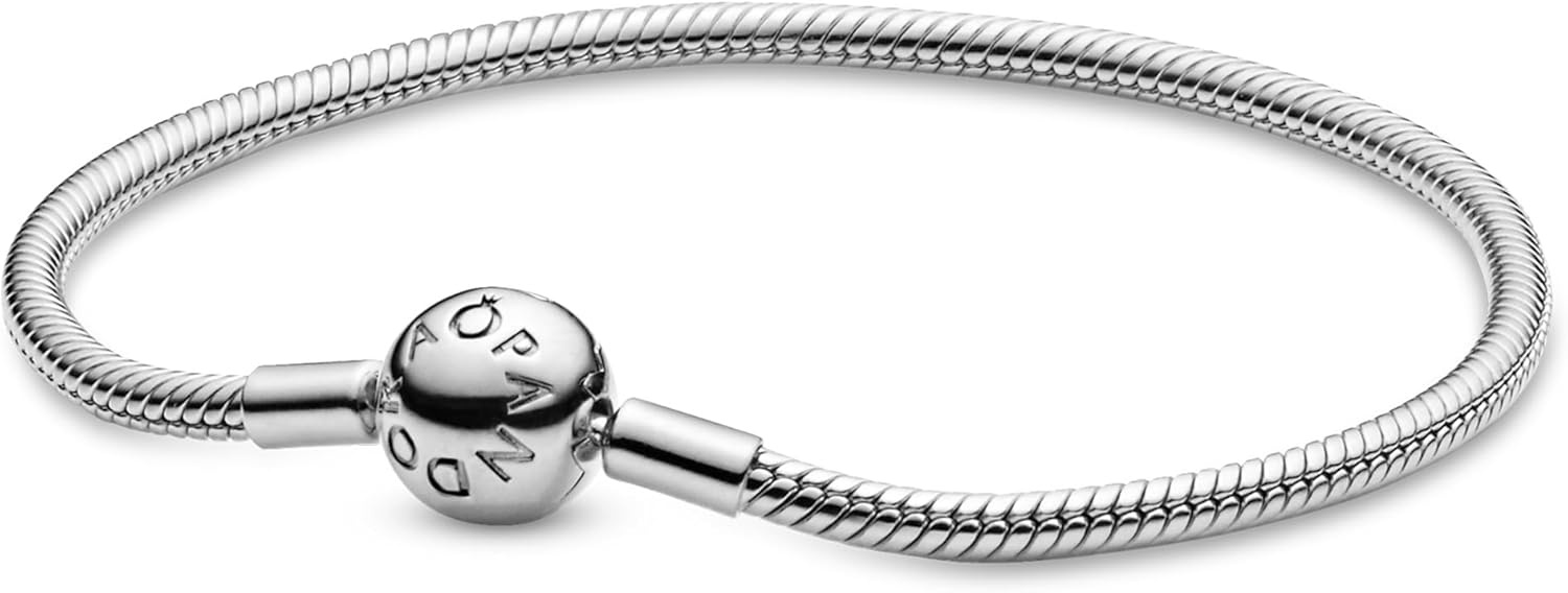 image:imagePANDORA Moments Snake Chain Bracelet HandFinished Charm Bracelet Jewelry for Her with Gift Box Compatible Moments Charms Sterling Silver83 Inches