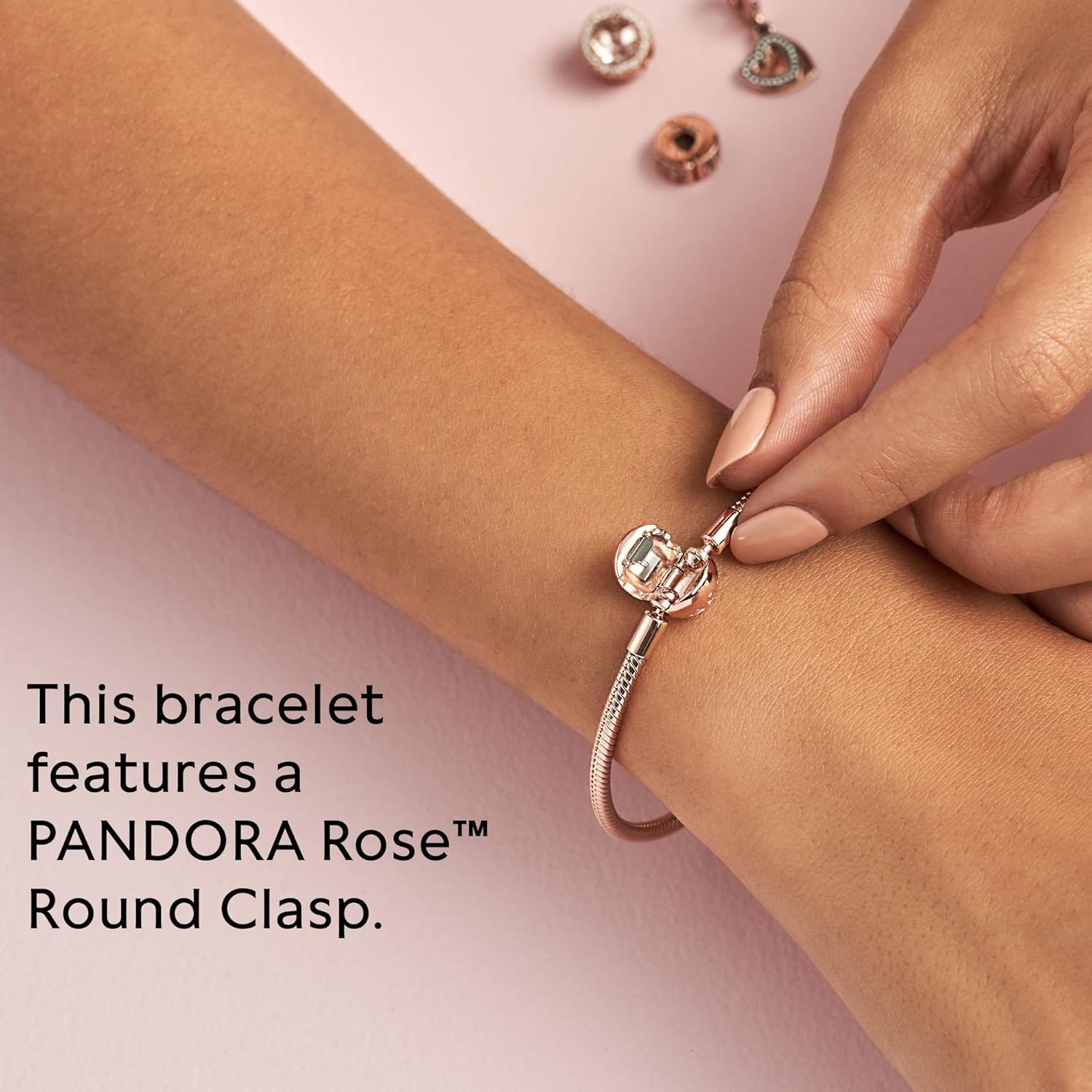 image:imagePANDORA Moments Snake Chain Bracelet HandFinished Charm Bracelet Jewelry for Her with Gift Box Compatible Moments Charms Sterling Silver83 Inches