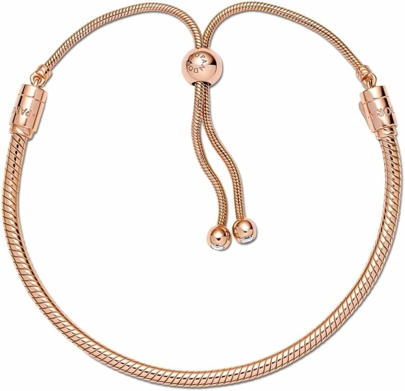 image:imagePANDORA Moments Snake Chain Slider Bracelet90 Centimeters
