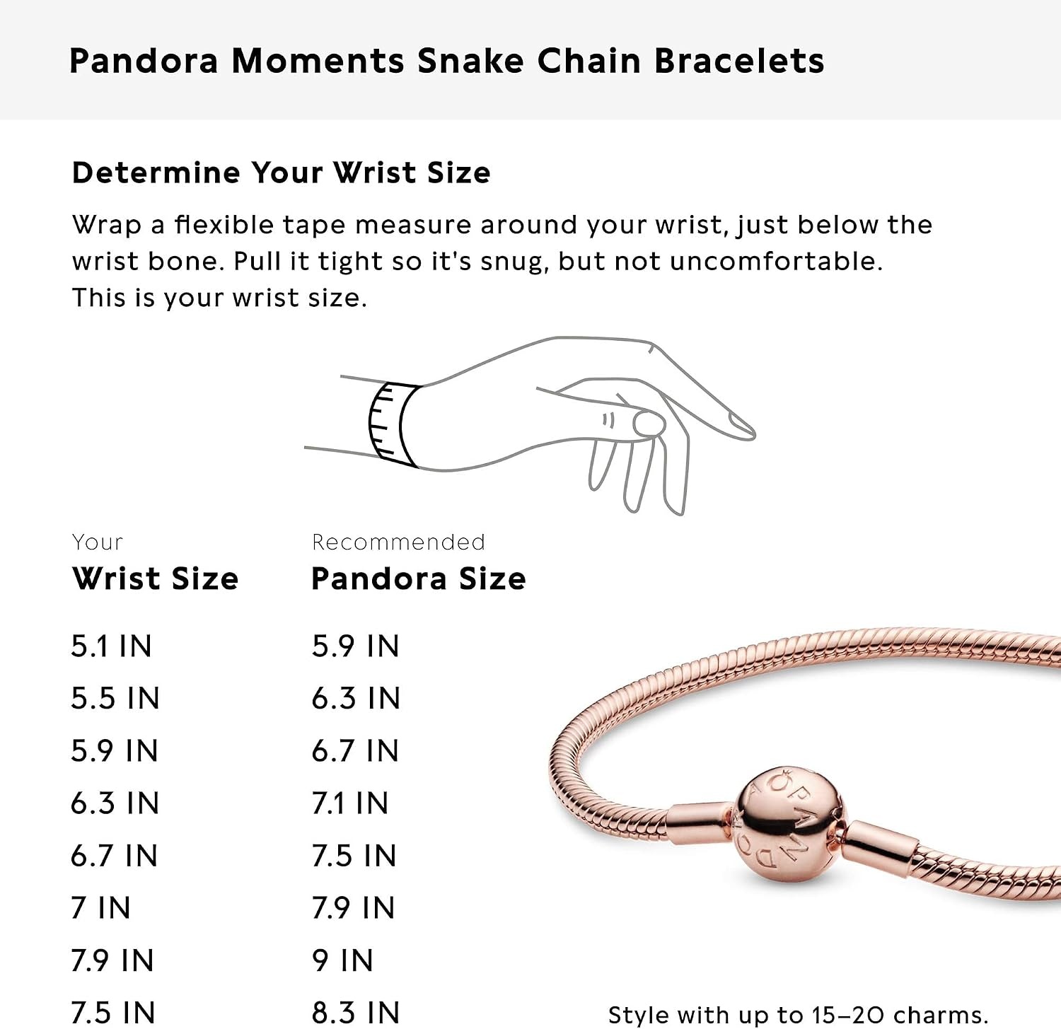 image:imagePANDORA Moments Sparkling Crown O Pav Clasp Snake Chain Bracelet Gift for Her With Gift Box79 Inches