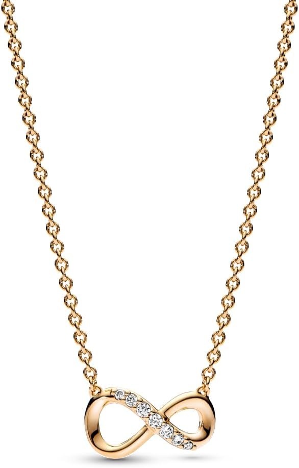 image:imagePANDORA Moments Sparkling Infinity Collier Necklace Stunning Womens Jewelry Gift for Her With Gift BoxGold