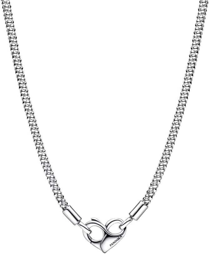 image:imagePANDORA Moments Studded Chain Necklace Gift for Her Stunning Womens Jewelry With Gift BoxSterling Silver