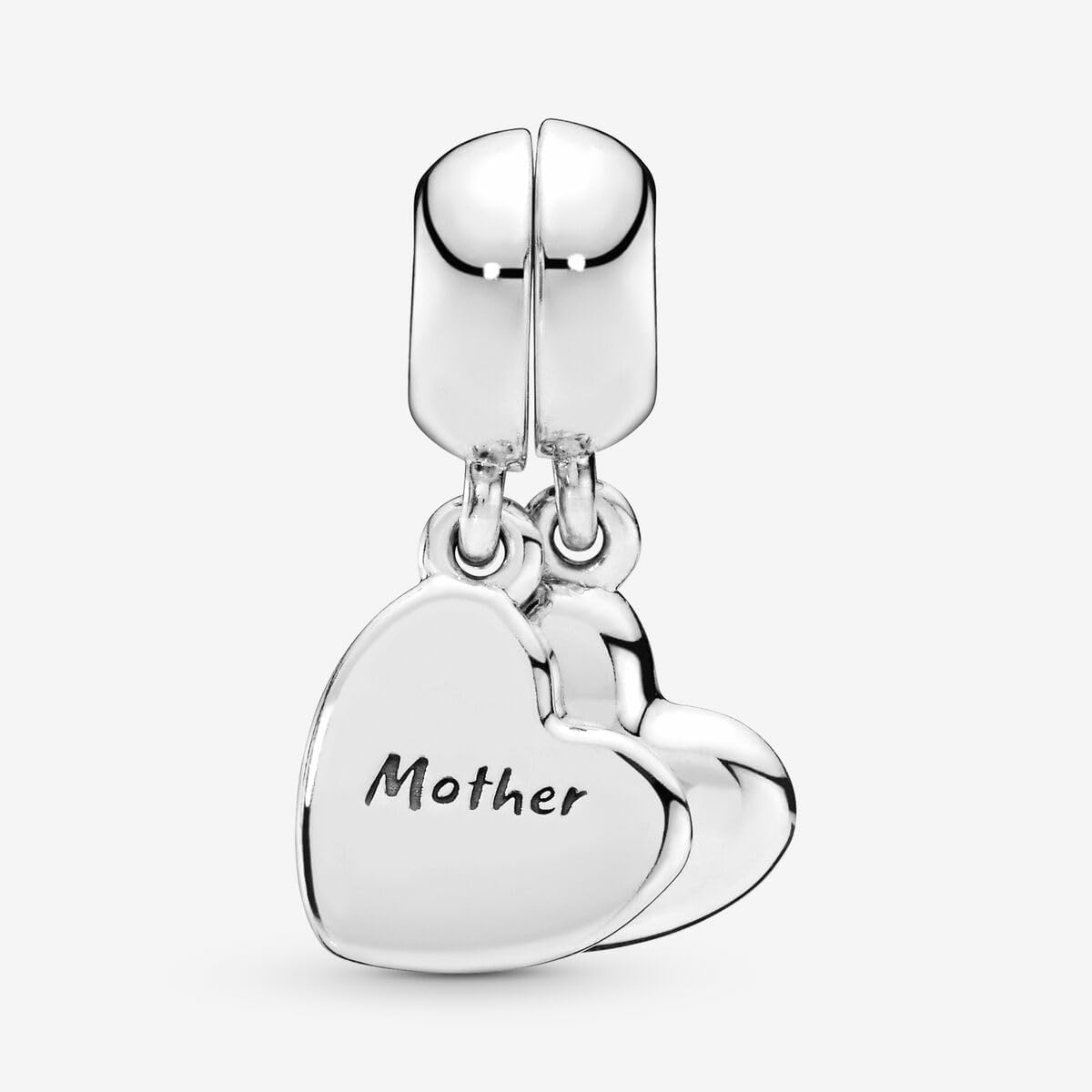 image:imagePANDORA Mother amp Son Heart Split Dangle Charm Gift for Her Compatible with PANDORA Moments Sterling Silver with Enamel With Gift Box