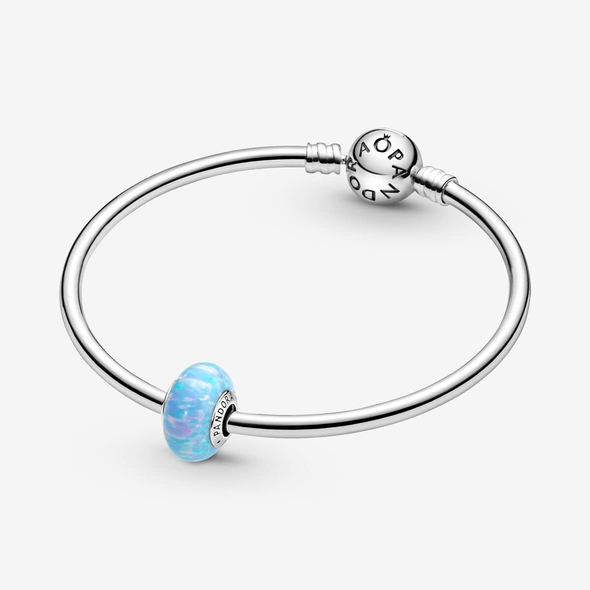 image:imagePANDORA Opalescent Charm Summer Jewelry Compatible Moments Gift for Her Sterling Silver with Blue Opal With Gift BoxOcean Blue