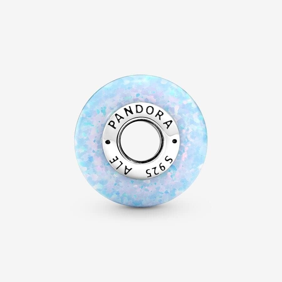image:imagePANDORA Opalescent Charm Summer Jewelry Compatible Moments Gift for Her Sterling Silver with Blue Opal With Gift BoxOcean Blue