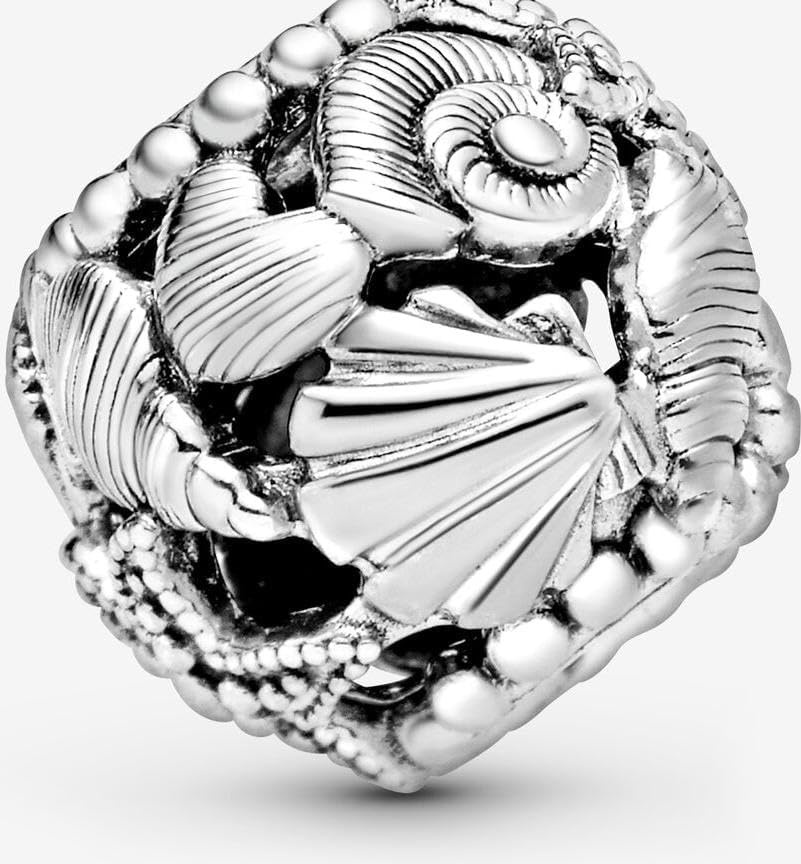 image:imagePANDORA Openwork Starfish Shells amp Hearts Charm Compatible Moments Bracelets Jewelry for Women Gift for Women in Your Life Made with Sterling Silver