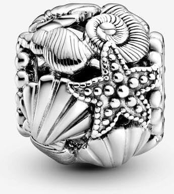 image:imagePANDORA Openwork Starfish Shells amp Hearts Charm Compatible Moments Bracelets Jewelry for Women Gift for Women in Your Life Made with Sterling Silver
