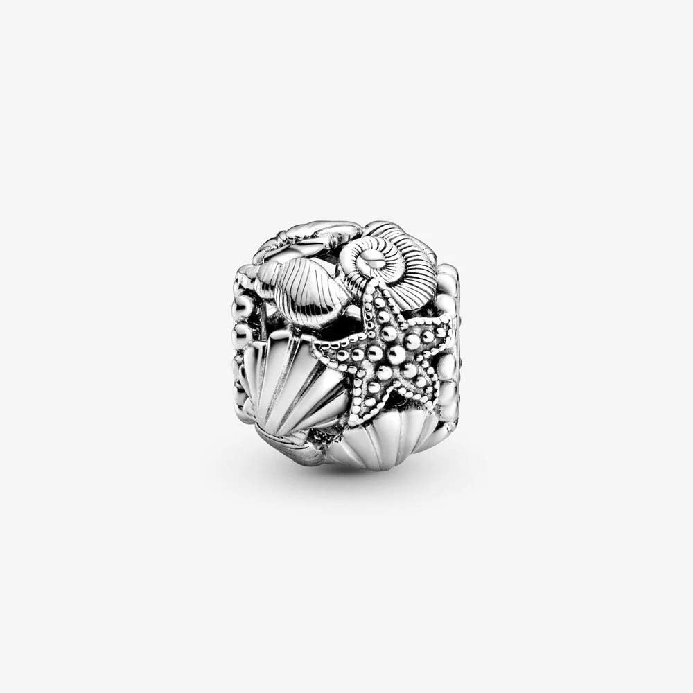 image:imagePANDORA Openwork Starfish Shells amp Hearts Charm Compatible Moments Bracelets Jewelry for Women Gift for Women in Your Life Made with Sterling Silver