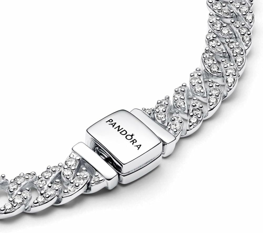 image:imagePANDORA Pav Cuban Chain BraceletClear