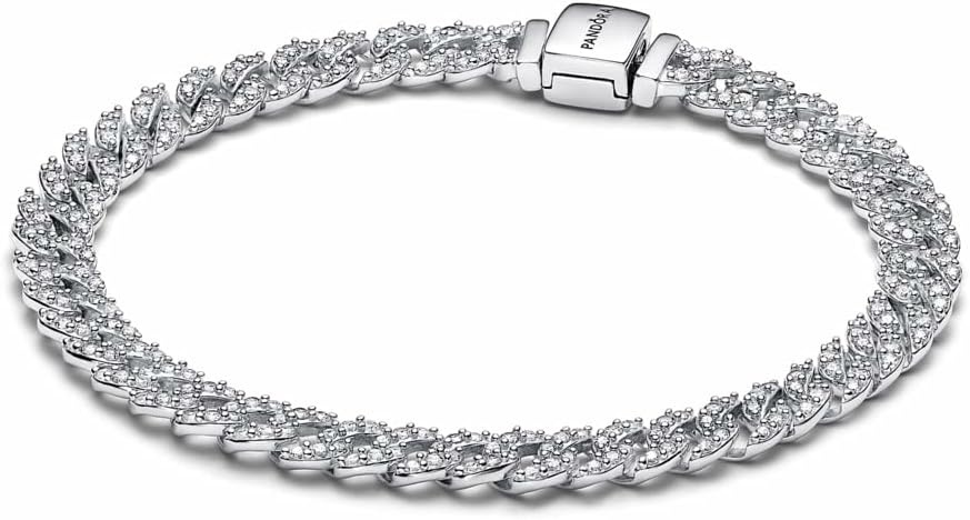 image:imagePANDORA Pav Cuban Chain BraceletClear