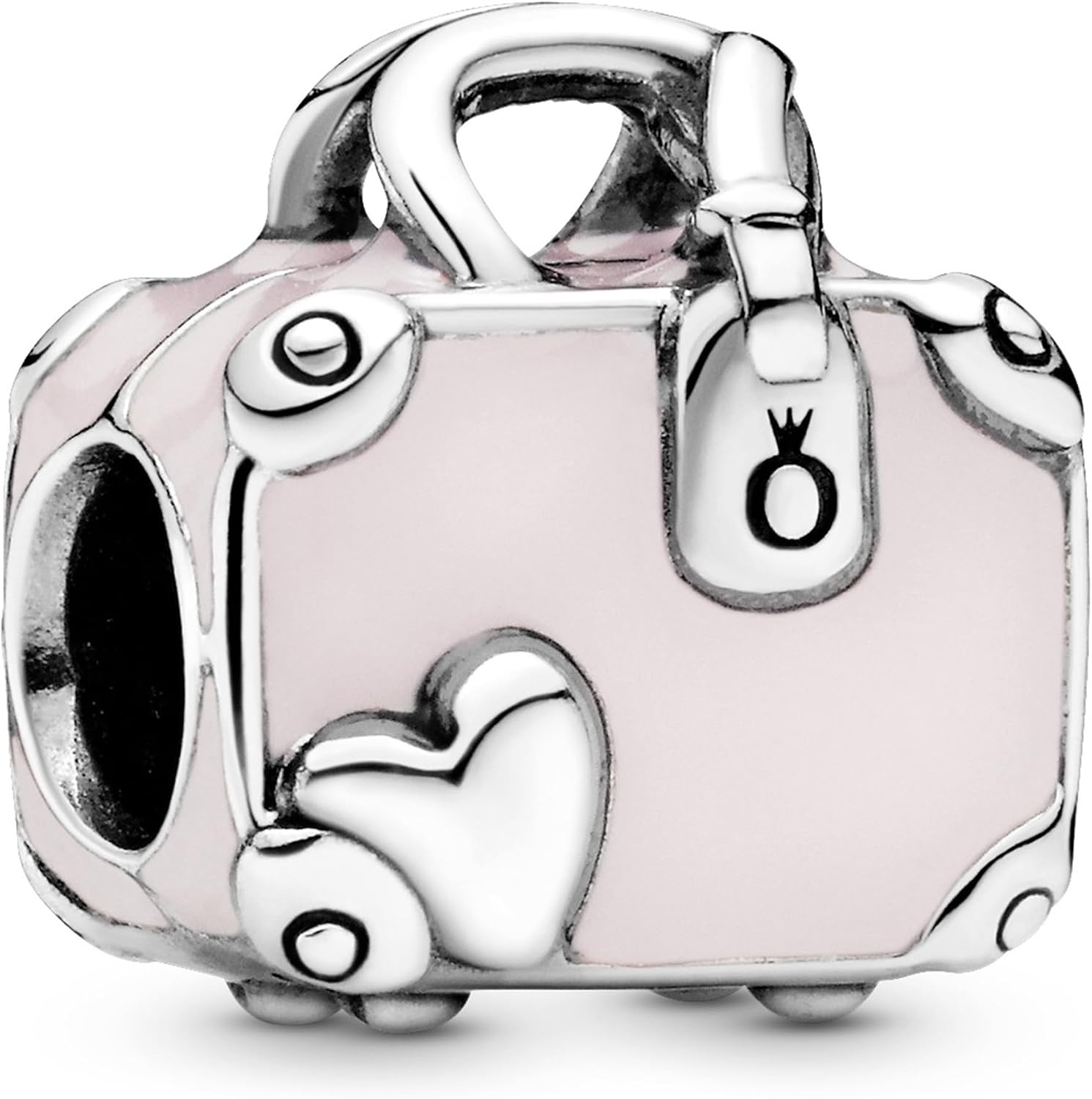image:imagePANDORA Pink Travel Bag Charm Compatible with PANDORA Moments Jewelry for Women Made with Sterling Silver amp Enamel Gift with Gift Box