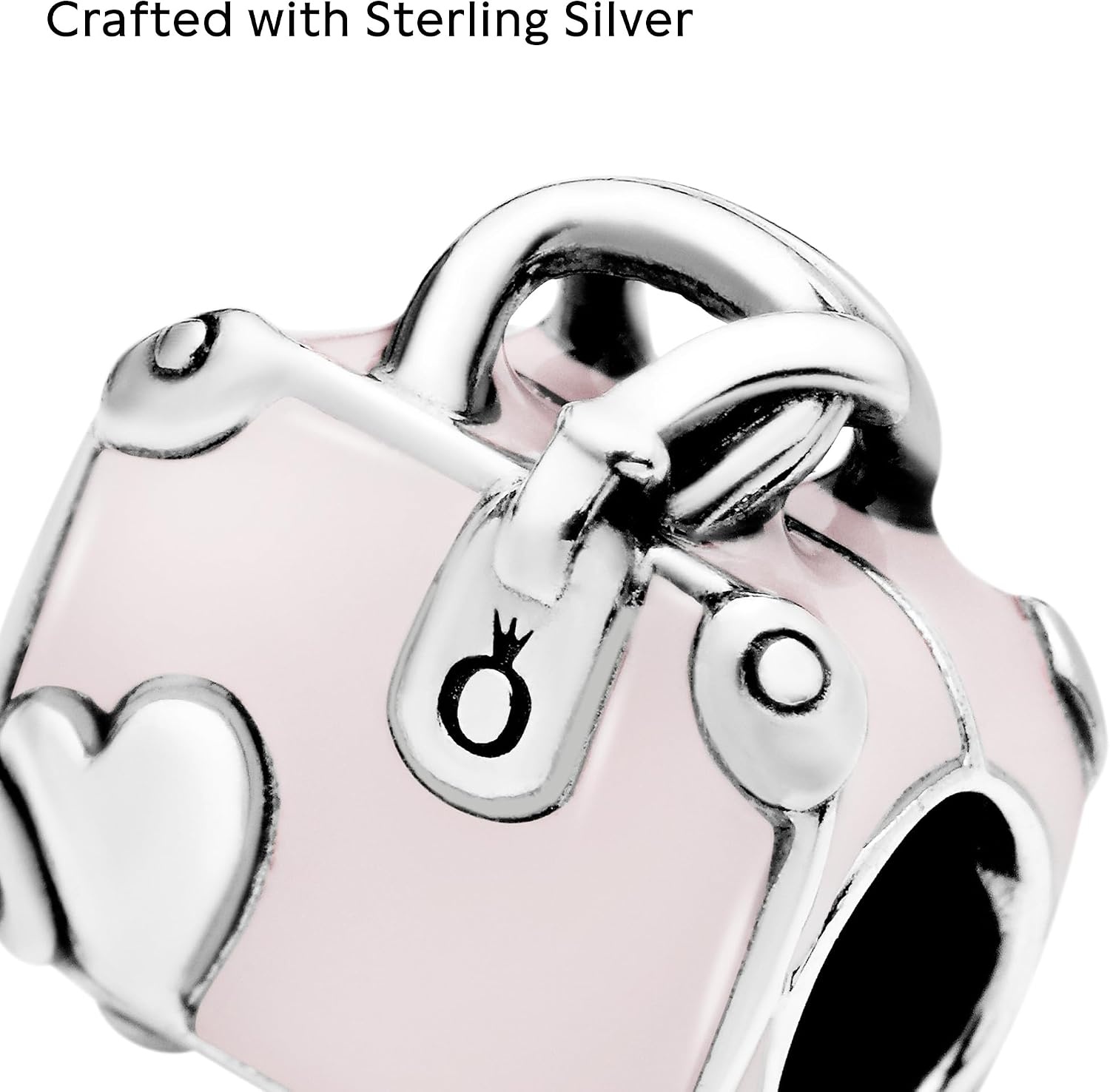 image:imagePANDORA Pink Travel Bag Charm Compatible with PANDORA Moments Jewelry for Women Made with Sterling Silver amp Enamel Gift with Gift Box