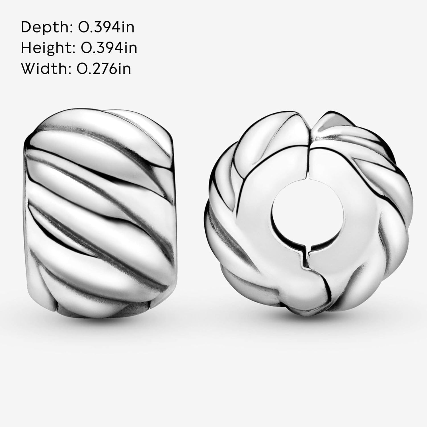 image:imagePANDORA Polished Feathered Clip Charm Bracelet Charm for PANDORA Moments Bracelets Stunning Womens Jewelry Gift for Women in Your Life Made with Sterling Silver With Gift Box