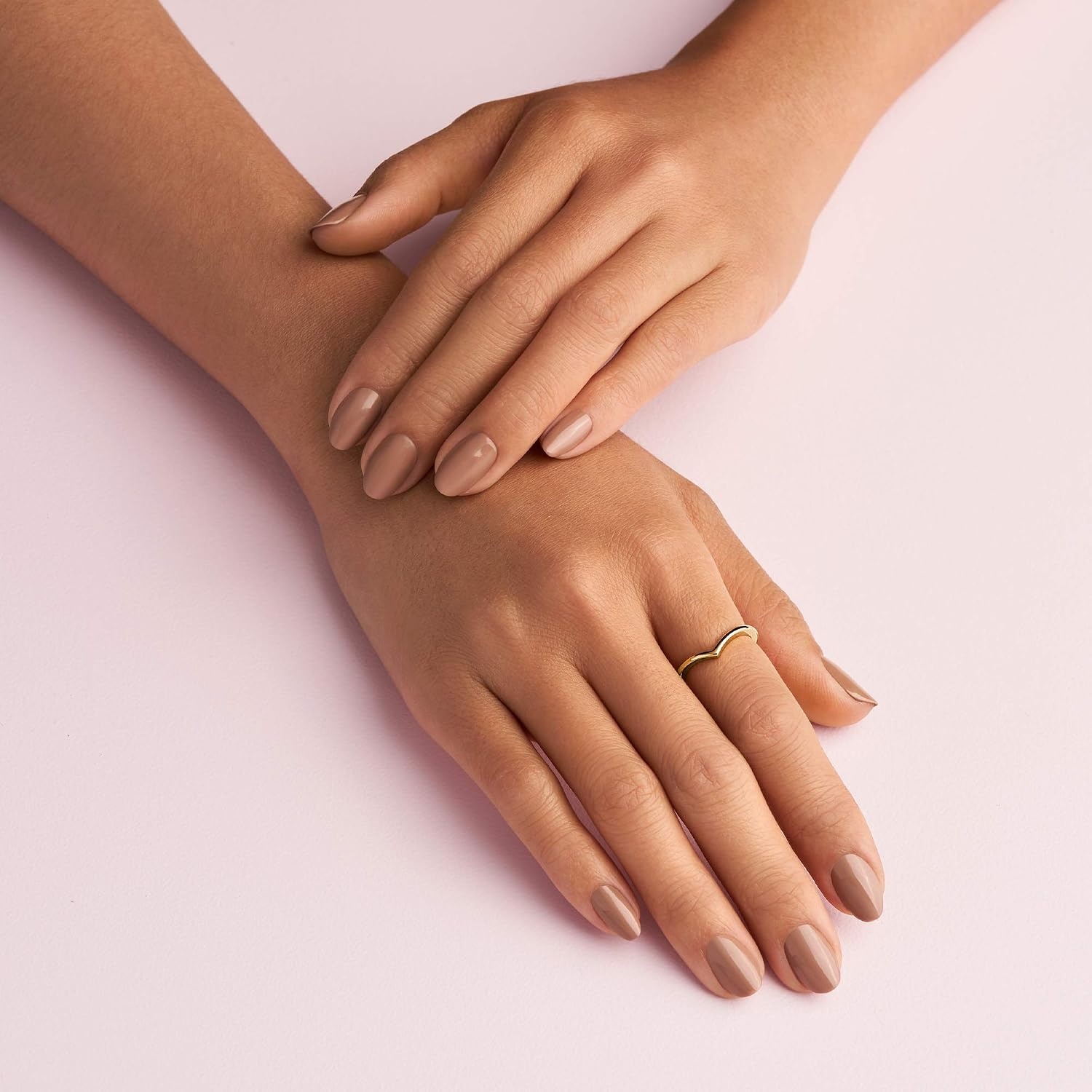 image:imagePANDORA Polished Wishbone Ring Minimalist Chevron Shape Stackable 14k GoldPlated Shine for Women Gift for Her With Box