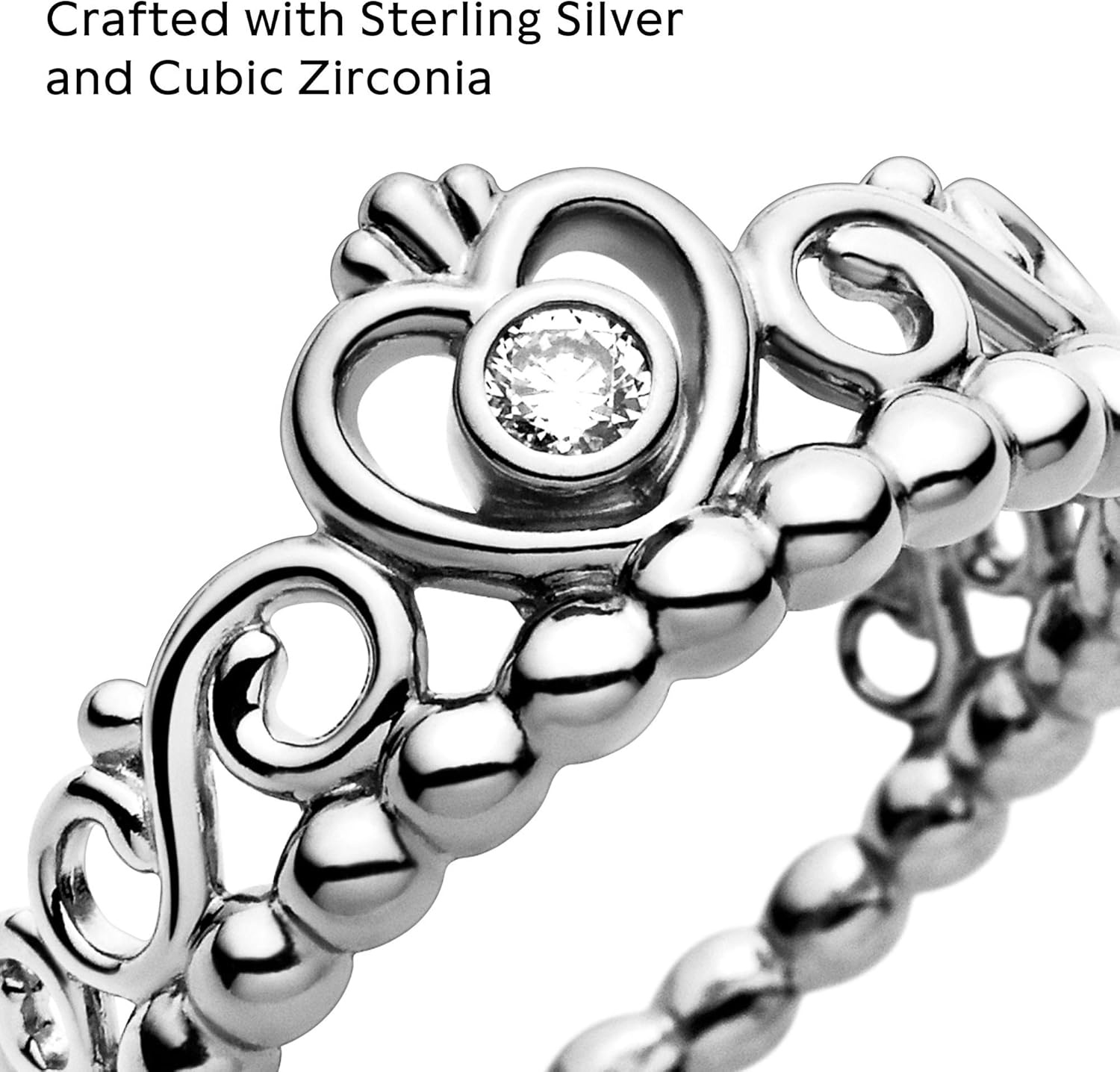 image:imagePANDORA Princess Tiara Crown Ring Ring for Women Ring with Cubic Zirconia Gift for Her With Gift BoxSterling Silver