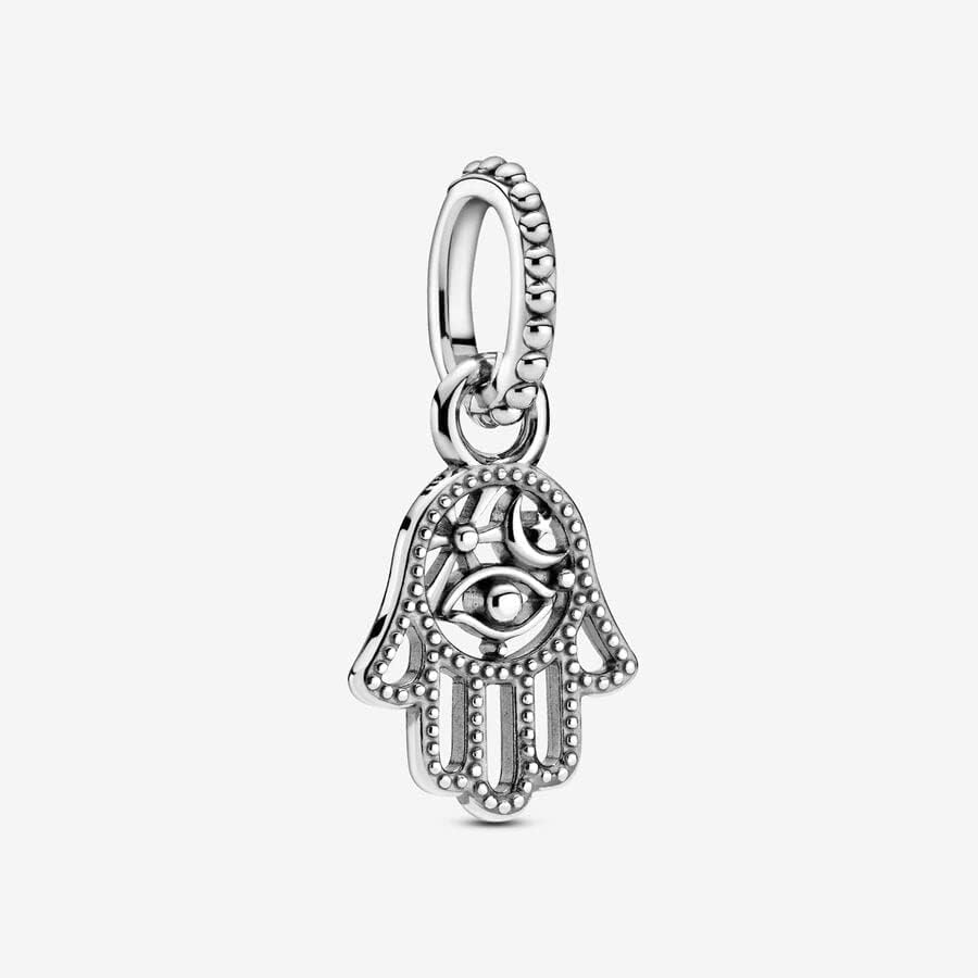 image:imagePANDORA Protective Hamsa Hand Dangle Charm Compatible Moments Gift for Her Made with Sterling Silver with Gift Box