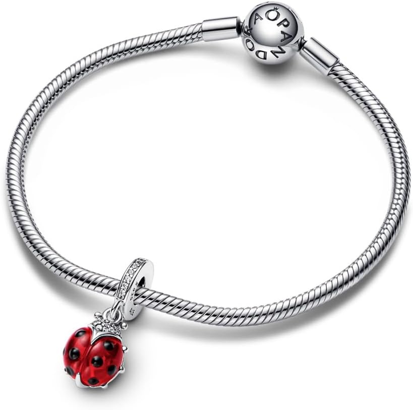 image:imagePANDORA Red Ladybug Dangle Charm Compatible with PANDORA Moments Jewelry for Women Gift for Her Made with Sterling Silver amp Enamel With Gift Box