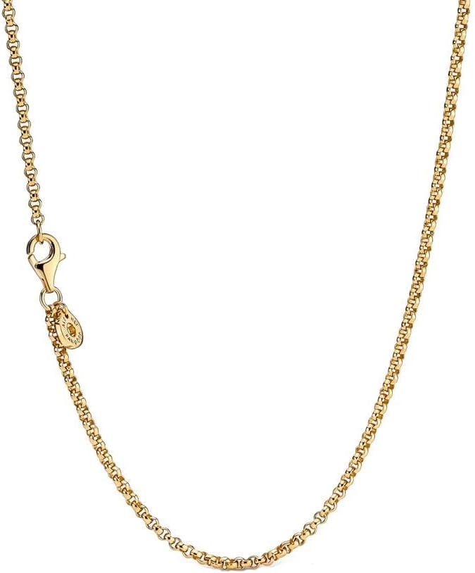 image:imagePANDORA Rolo Chain Necklace Adjustable with Lobster Clasp for Her 14K GoldPlated Shine with Gift Box 236