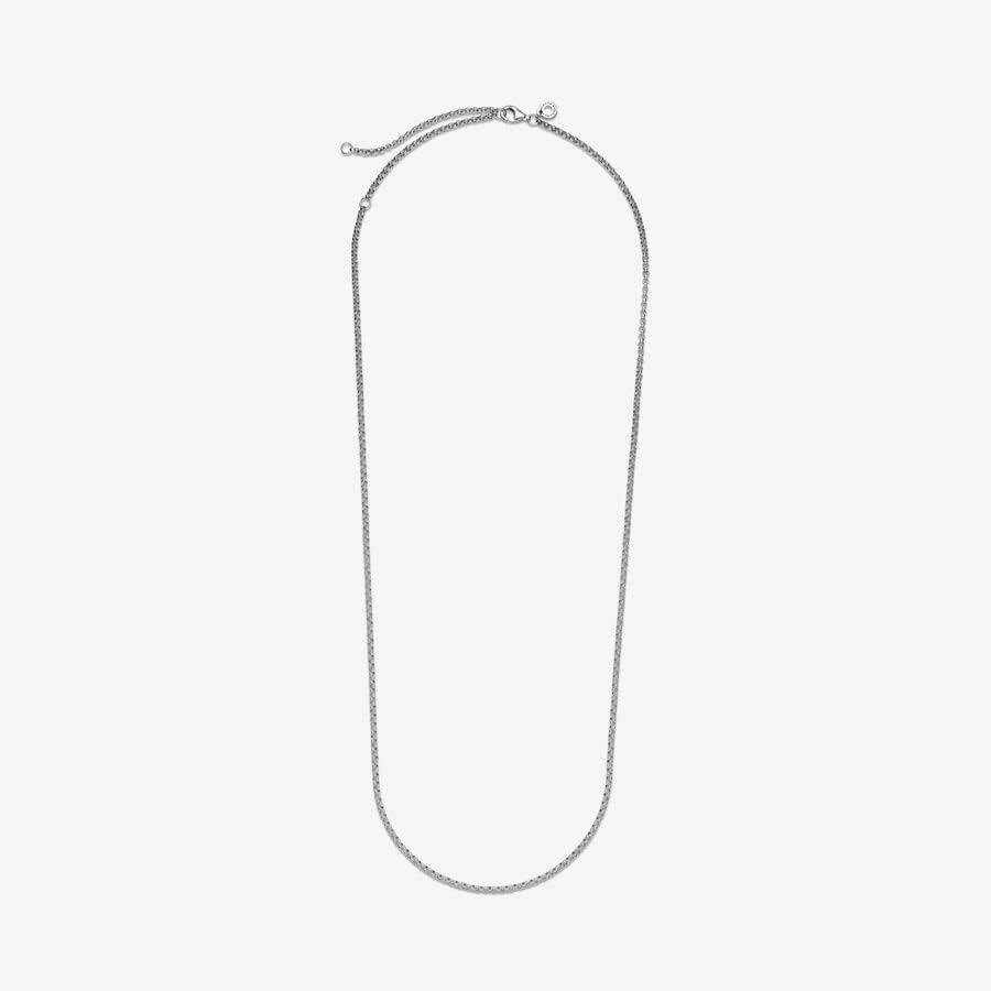 image:imagePANDORA Rolo Chain Necklace Adjustable with Lobster Clasp for Her Sterling Silver with Gift Box 236