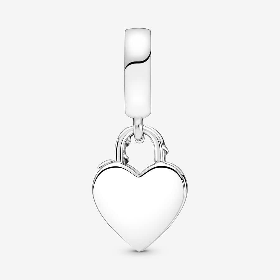 image:imagePANDORA Rose Heart Padlock Dangle Charm Compatible Moments Stunning Womens Jewelry Made with Sterling Silver With Gift Box