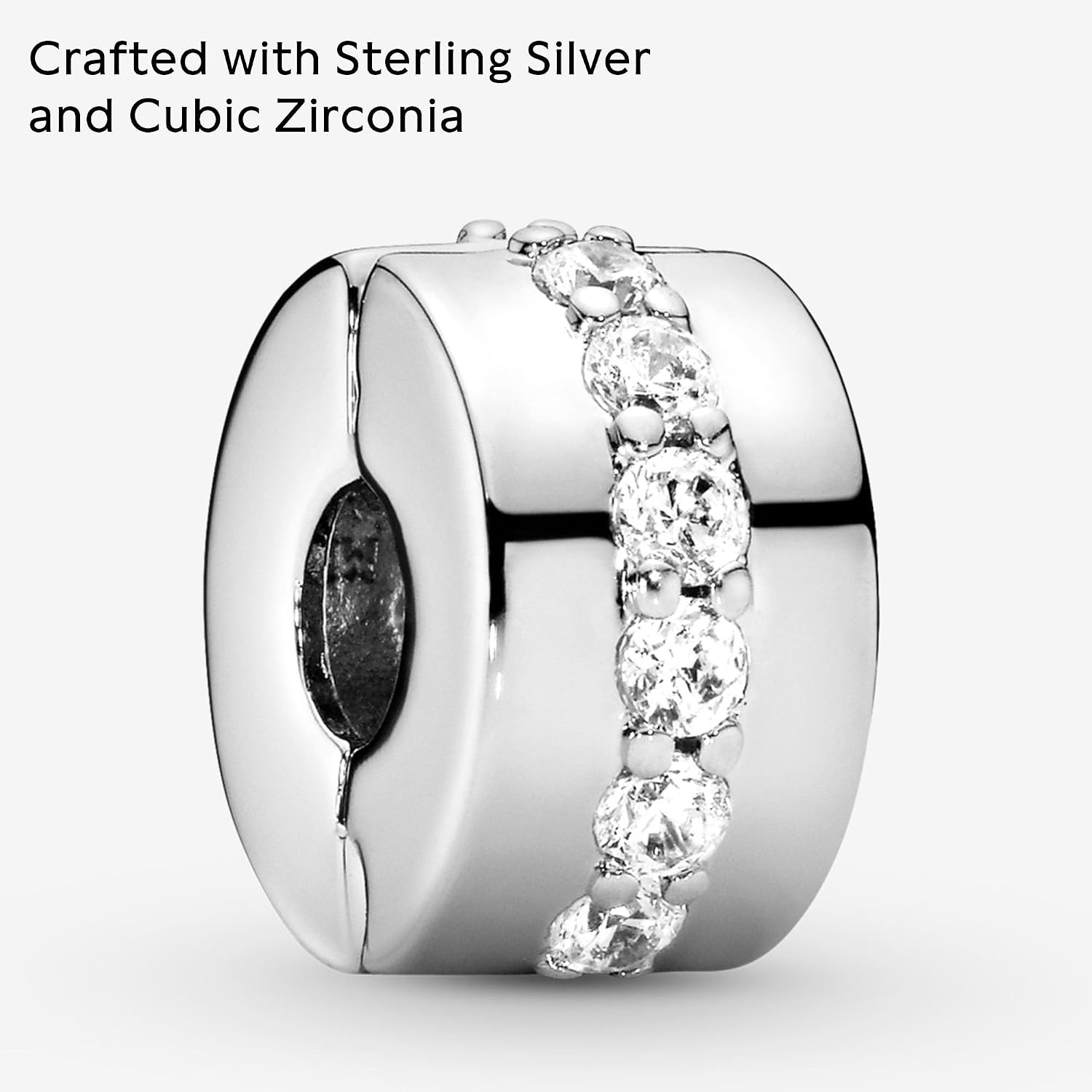 image:imagePANDORA Shining Path Clip Charm Compatible Moments Bracelets Jewelry for Women Gift for Women in Your Life Made with Sterling Silver amp Cubic Zirconia With Gift Box