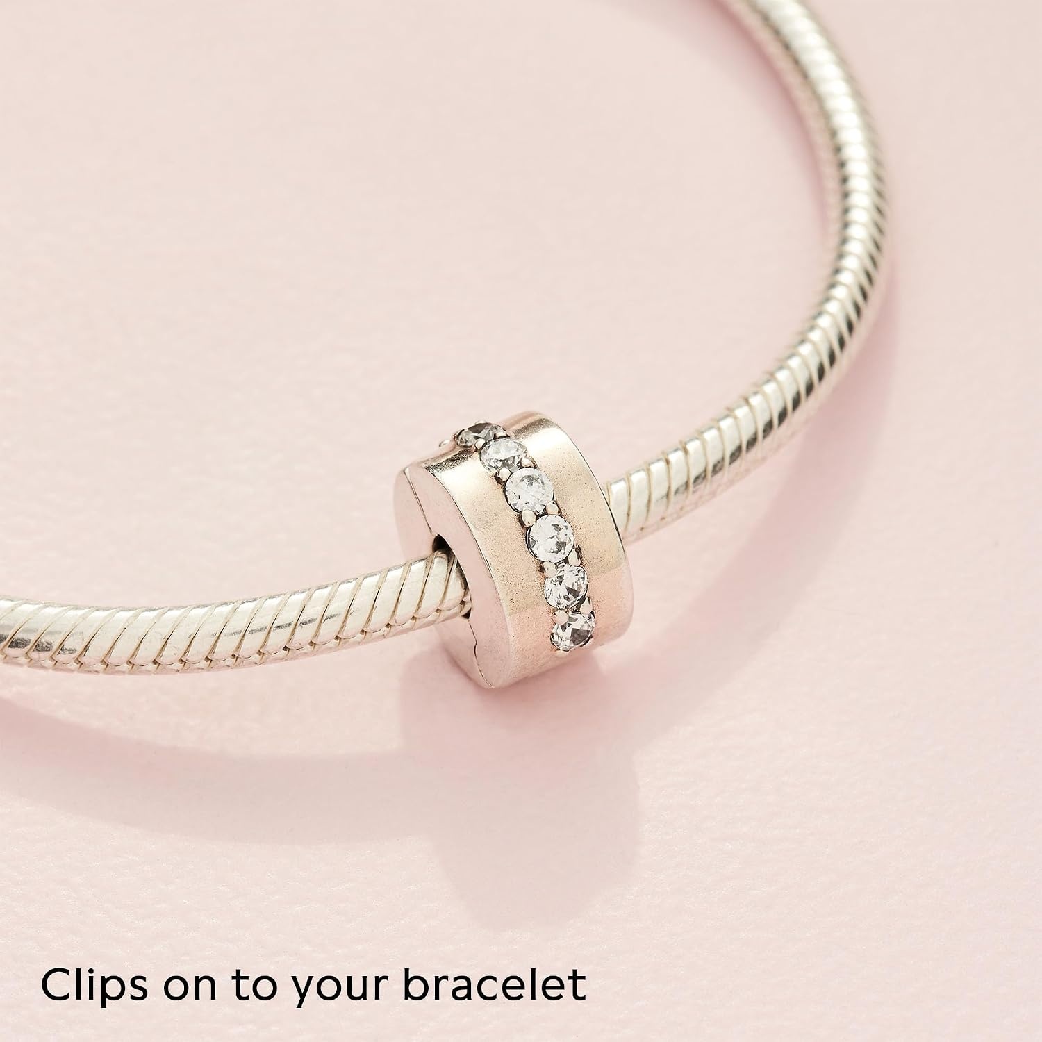 image:imagePANDORA Shining Path Clip Charm Compatible Moments Bracelets Jewelry for Women Gift for Women in Your Life Made with Sterling Silver amp Cubic Zirconia With Gift Box