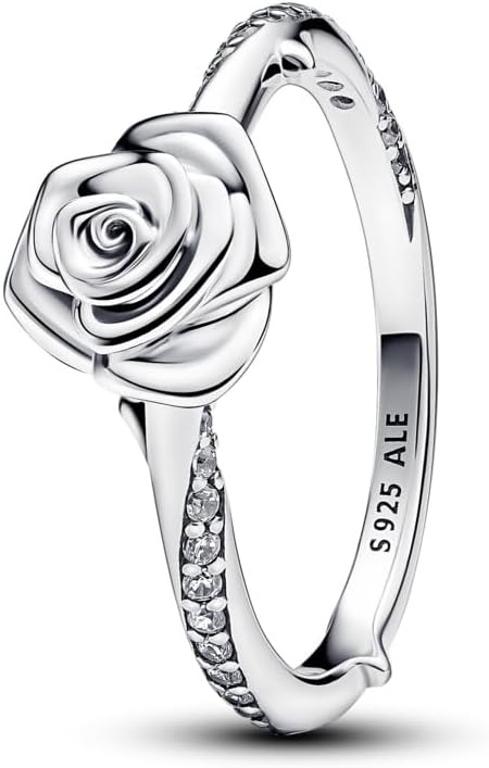 image:imagePANDORA Signature Ring Rose amp Clear CZ With Gift Box