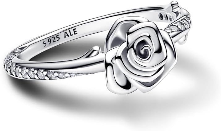 image:imagePANDORA Signature Ring Rose amp Clear CZ With Gift Box