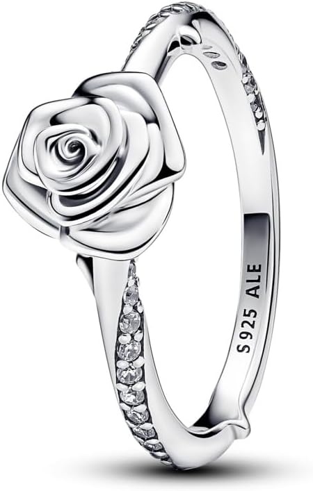 image:imagePANDORA Signature Ring Rose amp Clear CZ With Gift Box