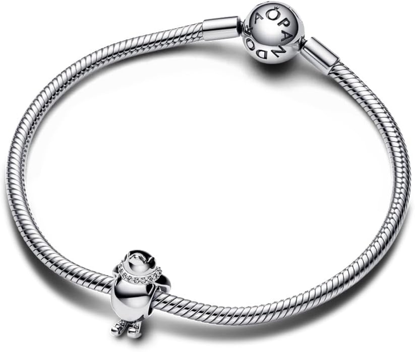 image:imagePANDORA Skiing Penguin Charm Gift for Her Compatible Moments Sterling Silver with Cubic Zirconia With Gift Box