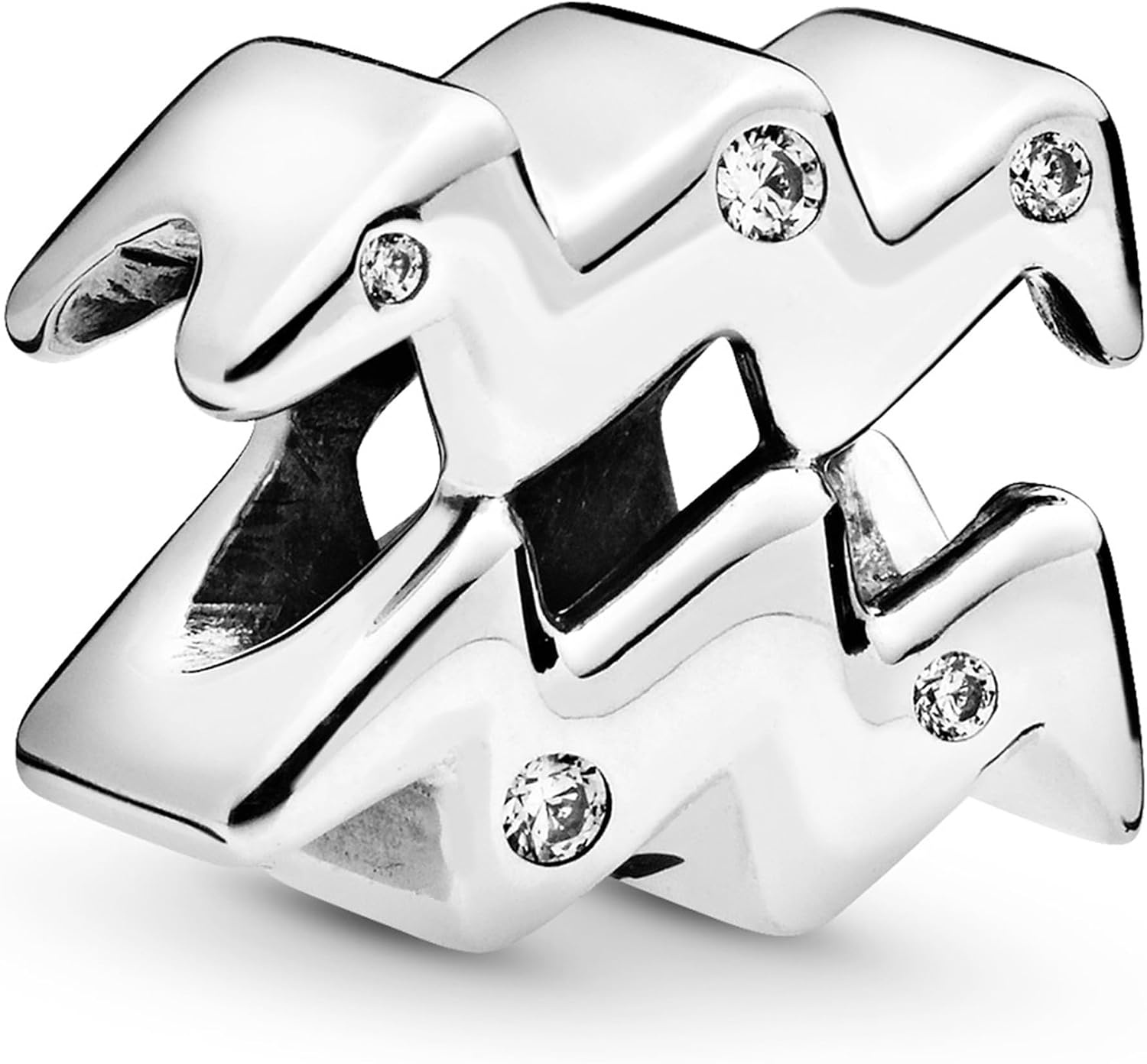 image:imagePANDORA Sparkling Aquarius Zodiac Charm Compatible with PANDORA Moments Jewelry for Women Gift for Her Made with Sterling Silver amp Cubic Zirconia With Gift Box