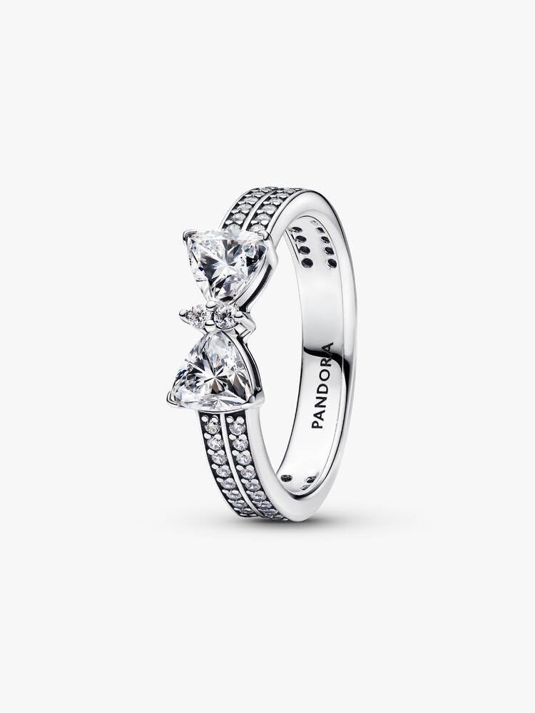 image:imagePANDORA Sparkling Bow DoubleRow Ring