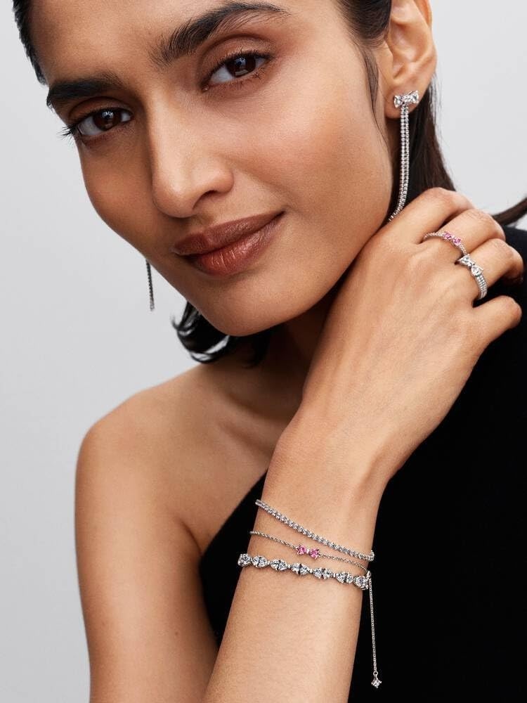 image:imagePANDORA Sparkling Bow DoubleRow Ring