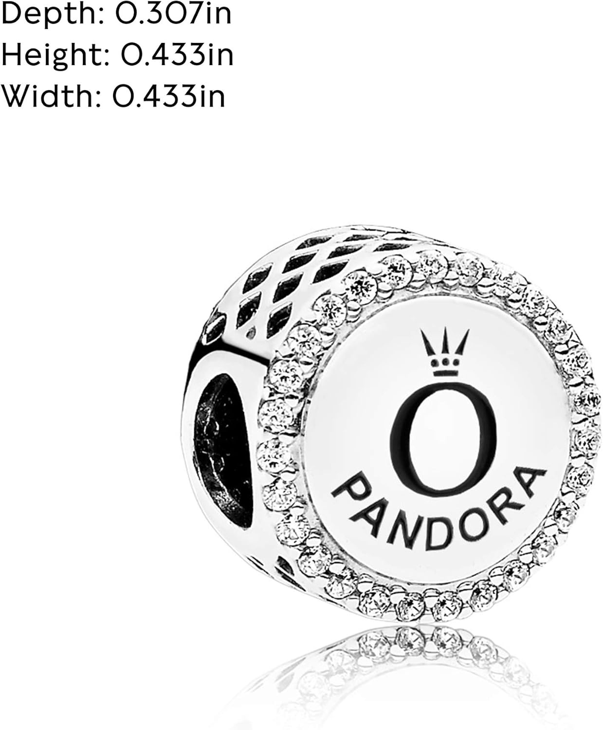 image:imagePANDORA Sparkling Button Charm Compatible Moments Jewelry for Women Gift for Her Made with Sterling Silver amp Cubic Zirconia With Gift Box