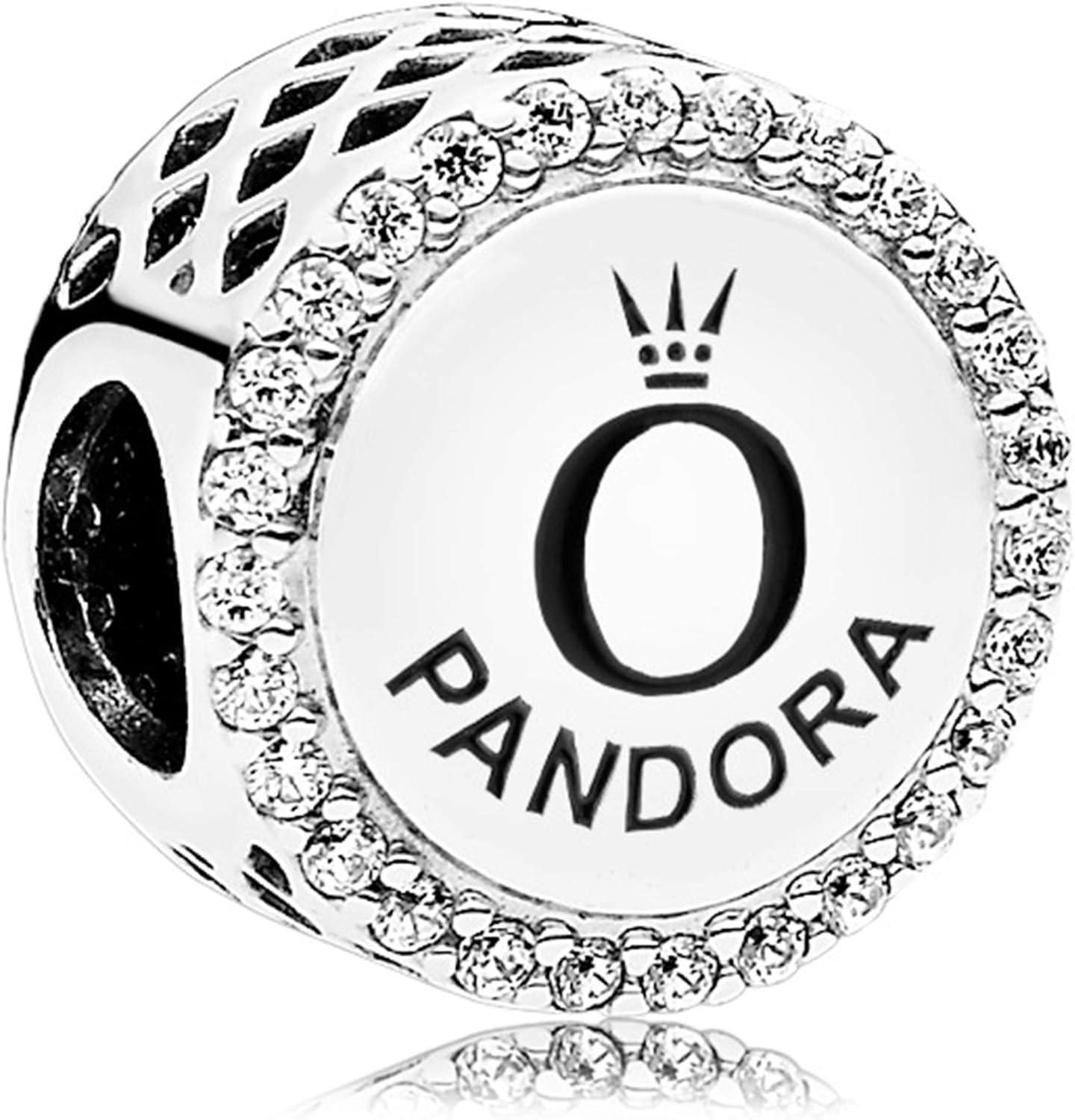 image:imagePANDORA Sparkling Button Charm Compatible Moments Jewelry for Women Gift for Her Made with Sterling Silver amp Cubic Zirconia With Gift Box